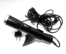 Cassette Tape Recorder Microphone Silver Black 500 ohm Japan On-Off & Stand NOS