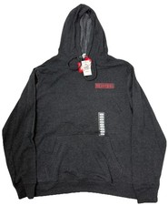Deadpool Hoodie Men Gray Marvel Sweatshirt Front Pocket Pullover Embroider Large