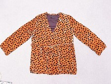 Madewell Women Velvet Quilted Wrap Jacket In Leopard Dot Size M