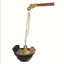 Ramen Noodles Enamel Pin! 2 Connected Pieces - Cool Functional Pin Chopsticks