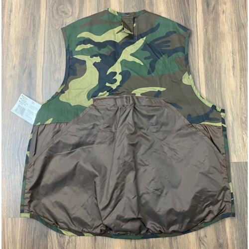 NEW VTG 90s Northwest Territory Deluxe Hunting quilted camo vest w/game bag, L - Picture 3 of 5