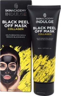 Skin Academy Indulge schwarze Peel-Off-Maske reinigt Haut reduziert Mitesser - 2er-Pack