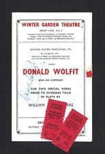 Donald Wolfit (Signed) "MACBETH" Patricia Jessel 1945 London Playbill / Tickets