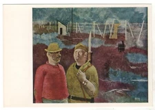 1971 "Guard camps in 1942" War soldiers partisan Military OLD Russian Postcard