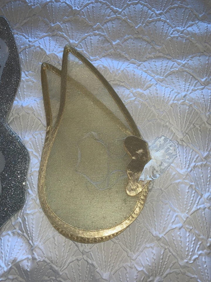 lote de 2 alas de ángel plata oro disfraz vestir jugar talla única Foto 3 de 4
