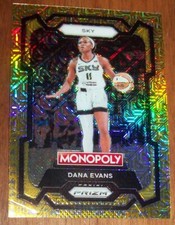 2024 Panini WNBA Monopoly Prizm Basketball Dana Evans Gold Card /500