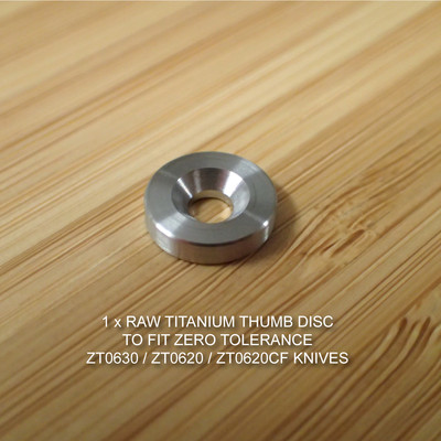 Zero Tolerance ZT 620CF 620 630 Knife Custom Titanium Thumb Disc Washer LBS RAW