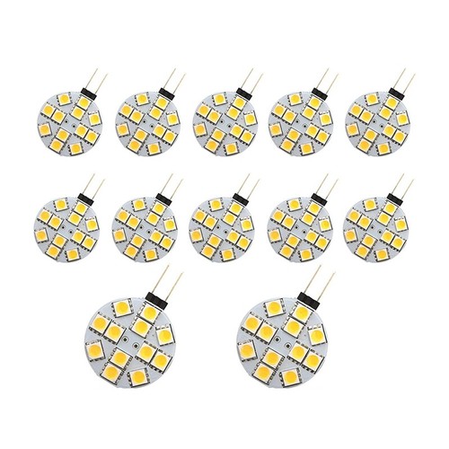 LIGHTEU, 5 X Ampoules LED Super Lumineuse Avec 9 SMD 5050, Prise G4/GU4, AC 12V / DC 10 - 30V, Couleur De La Lumière