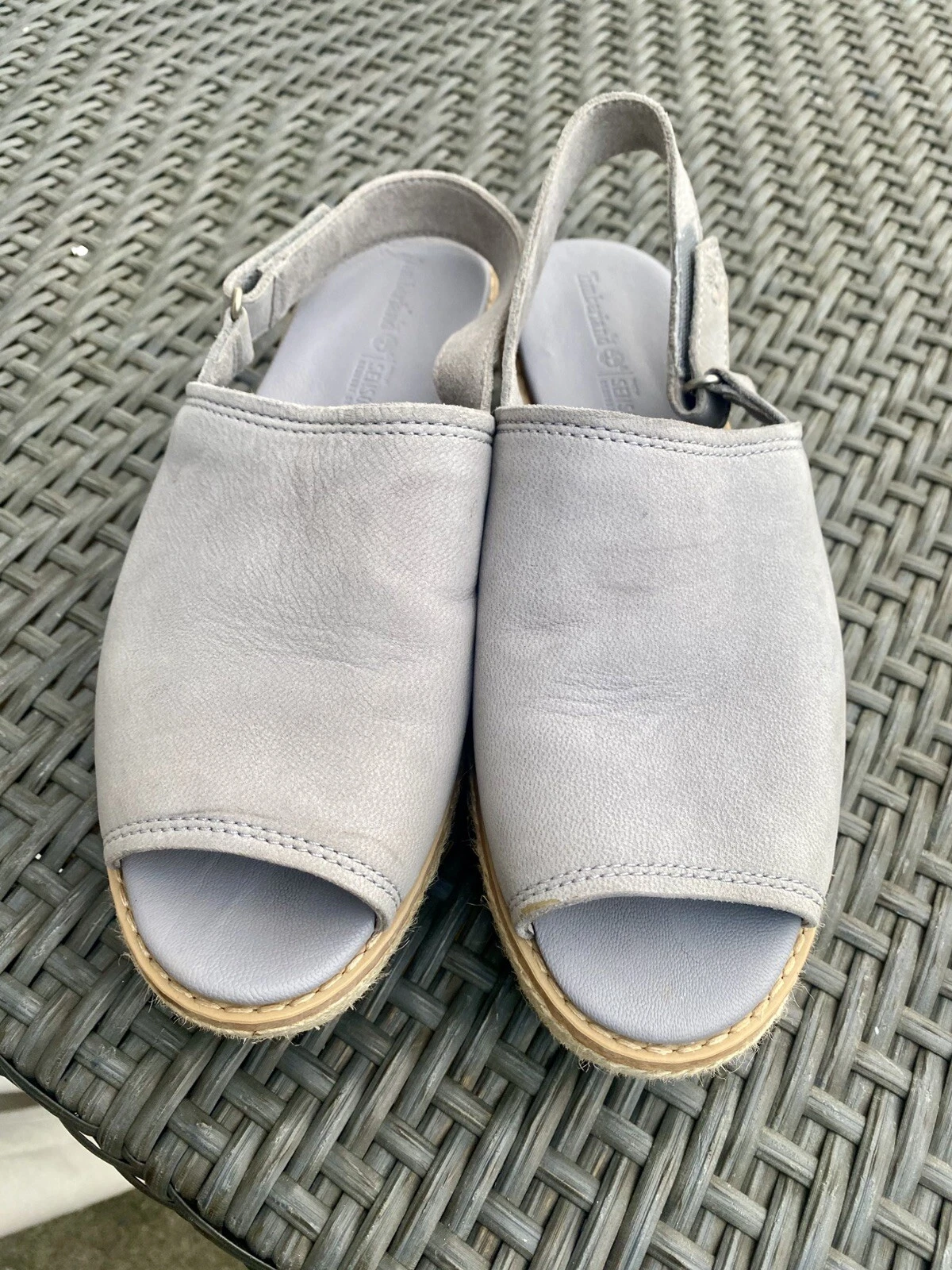 TIMBERLAND SENSORFLEX GRIGIO BLU SLINGBACK PATFORM SCARPA PUNTA APERTA DONNA 6