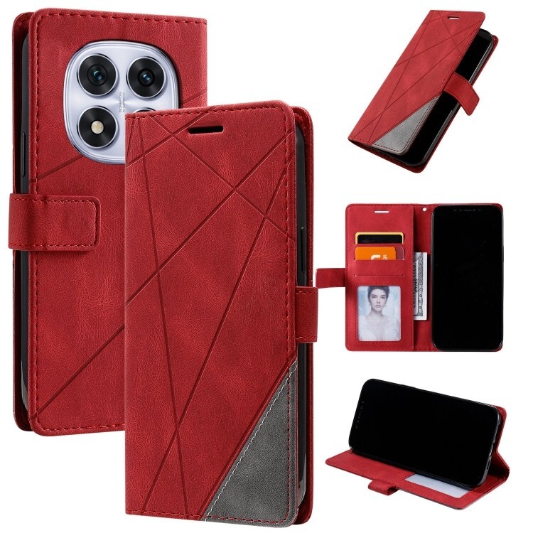 For Xiaomi Redmi Note 14 Pro 5G Skin Feel Splicing Leather Phone Case ...