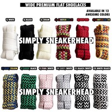 WIDE PREMIUM FLAT 15MM REPLACEMENT LANVIN STYLE SHOELACES 1/2" MULTICOLOR LACES