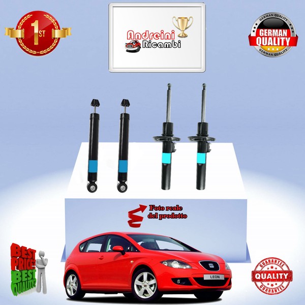 Set 4 StoßDäMpfer Vorderseite + Heck Seat Leon II 2.0 Tdi 100KW 136CV Von 2007->-image