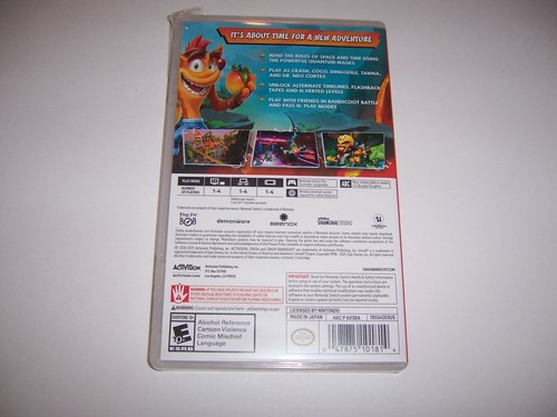 Replacement Case for Crash Bandicoot 4 Its About Time Switch Box Authentic - Picture 2 of 3