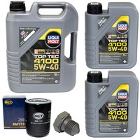 MotoröL Set 4100 5W-40 Liqui Moly 7 Liter + ÖLfilter + Schraube FüR Vw Lt 40-55