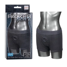 Packer Gear Black Boxer Brief Harness - 3 Sizes - Transgender Underwear