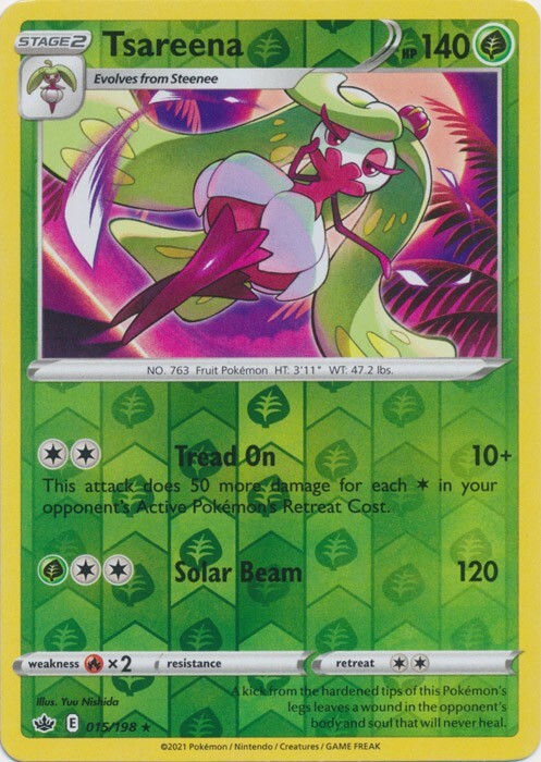 Reverse Holo Tsareena 015/198 Chilling Reign Rare Pokemon TCG | eBay