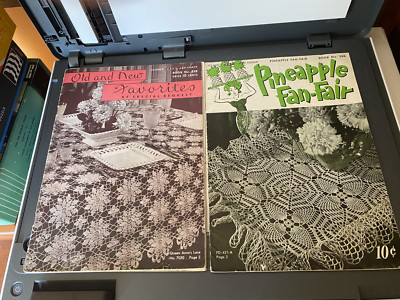 Coats Clark Pineapple Fan Fair Doily Patterns 1950 & Old and New Favorites 1947