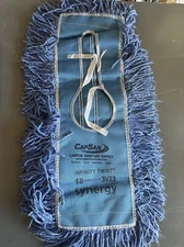 AJU18SITB Infinity Twist Dust Mop Blue 5"x 18" Launderable BRAND NEW