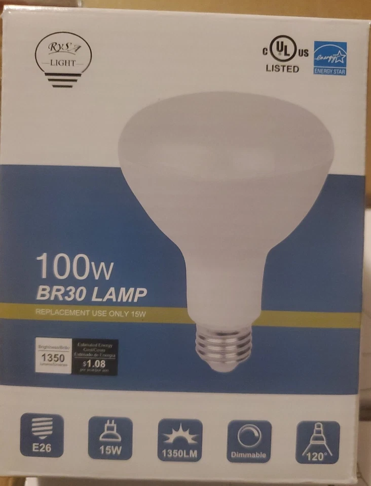 15 Watt BR30 Lamp Dimmable Light Bulb (Set Of 4) - Image 3 of 4