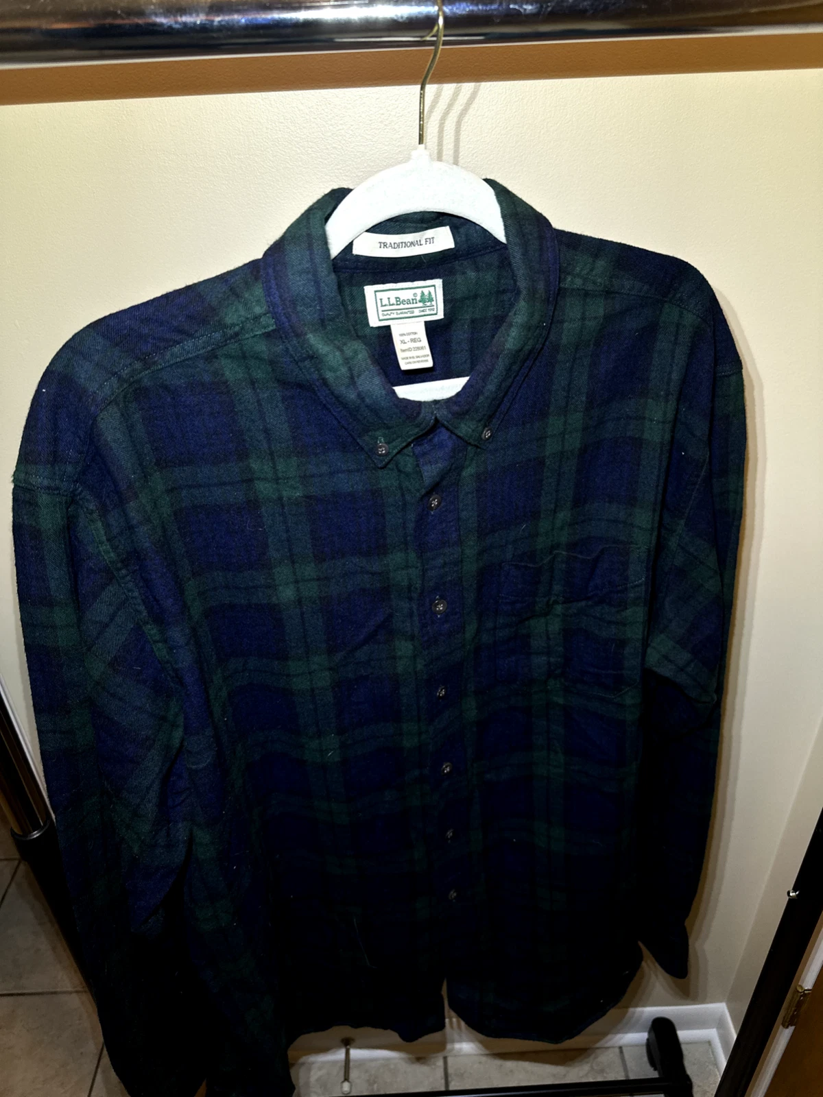 LL BEAN Vintage Check Scotch Plaid Flannel Outdoor Work Button Shirt XL
Opens in a new window or tab