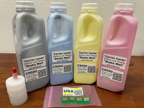 (500g/355g) 4 High Toner Refill for Xerox VersaLink C9000 + 4 Chip (USA)