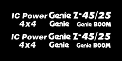 Genie IC Power Z-45/25 Articulating Boom Lift Platform Decals set