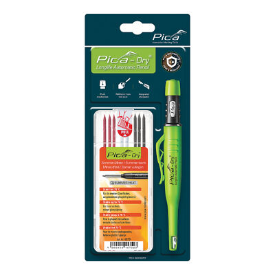 PICA 30407 Solid Lead Tip Type, (3) Graphite, (3) Red, (2) White Color Automatic