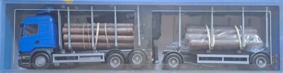 Emek 71854 - Scania Highline Timber Truck Trailer blau - 1:25