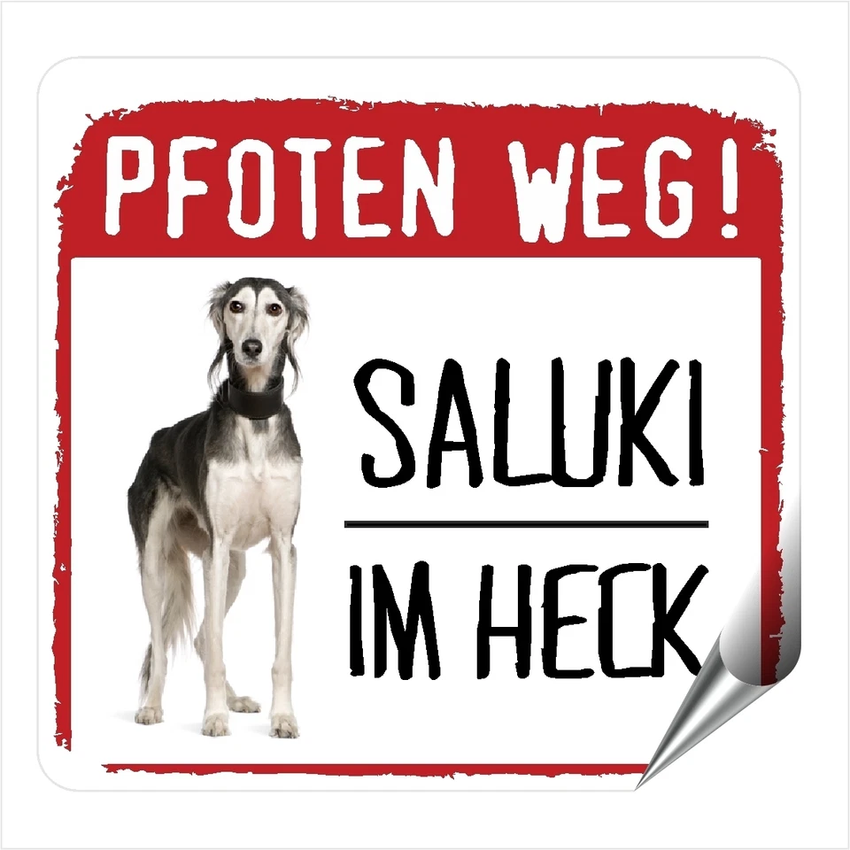 Auto Aufkleber REFLECTIVE SALUKI PFOTEN WEG Hunde BY SIVIWONDER - Bild 1 von 1