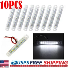 10X 12V LED Clearance Side Marker Truck Trailer Van Lights Waterproof Lamp US
