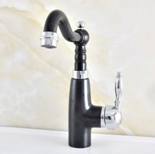 Black Oil Rubbed Silver Chrome Brass Kitchen Faucet Sink Vessel Mixer Tap 2nf485