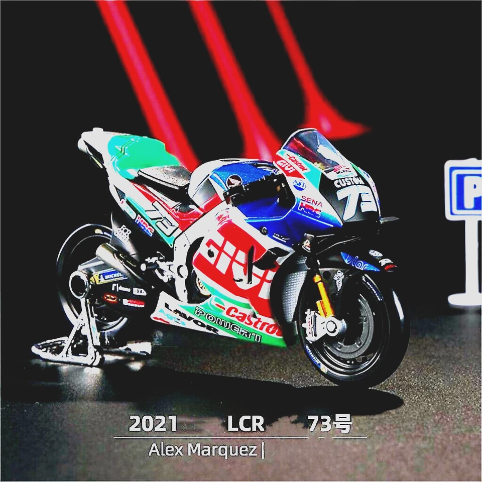 Maisto 1:18 Honda LCR #73 2021 Motorcycle Model Alex Mqrquez Diecast MotoGP Toy - Image 2 of 4