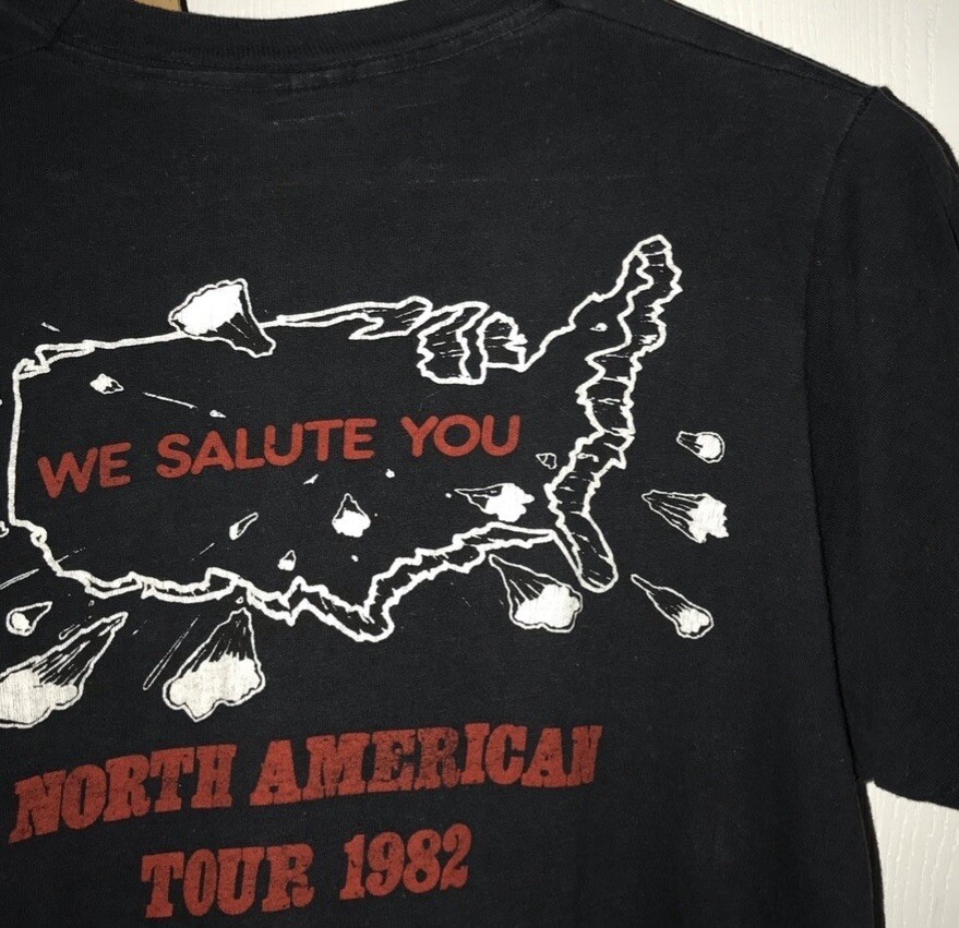 ACDC 1982 Tour Vintage T-shirt Screen Stars Men's Medium