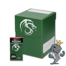 BCW Gaming Deck Case Large - Matte Green Holds 100 Sleeved Cards FREE SHIP