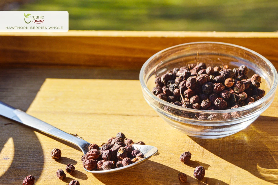 Fruta entera de bayas de espino Organic Way - orgánica, kosher y certificada por el USDA Foto 4 de 4