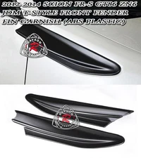 Fits 12-16 Toyota Scion FR-S FRS T-Style Front Fender Aero Fin (ABS)