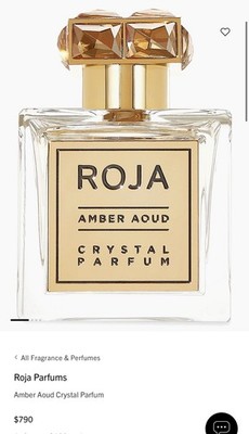 Roja Amber Aoud Crystal Parfum 3.4 oz Unisex Authentic New Sealed