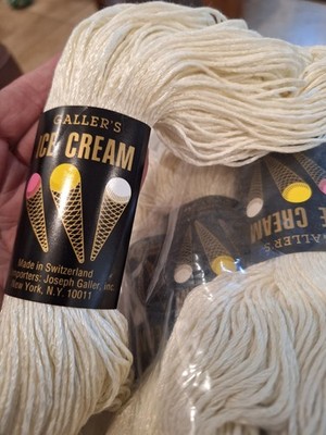 Galler's Ice Cream 20 Skeins Yarn (50g each) Cotton/Rayon Ecru (Off White)