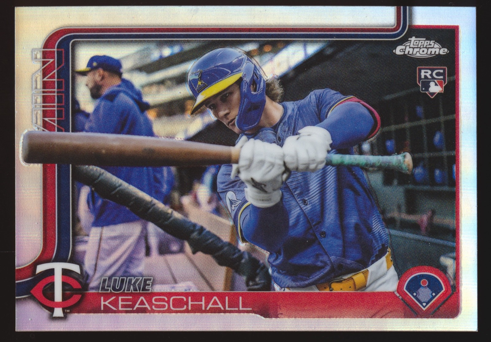 2025 TOPPS CHROME UPDATE LUKE KEASCHALL #USC106 SSP VARIATION REFRACTOR ROOKIE!