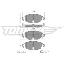 Satz Bremsbeläge Bremsklötze vorne für VW Tiguan AD1 Touran 5T1 id57184