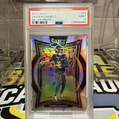 2024 Panini Select Concourse Jayden Daniels #26 Silver Prizm (RC) PSA 9 Rookie