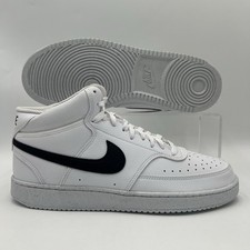 Mens Size 10.5 Nike Court Vision Mid White Black Athletic Sneakers DN3577 101