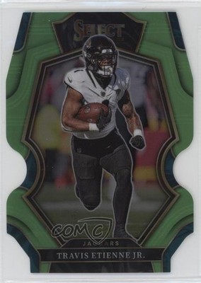 2022 Select Premier Level Neon Green Prizm Die-Cut 87/299 Travis Etienne Jr z7j