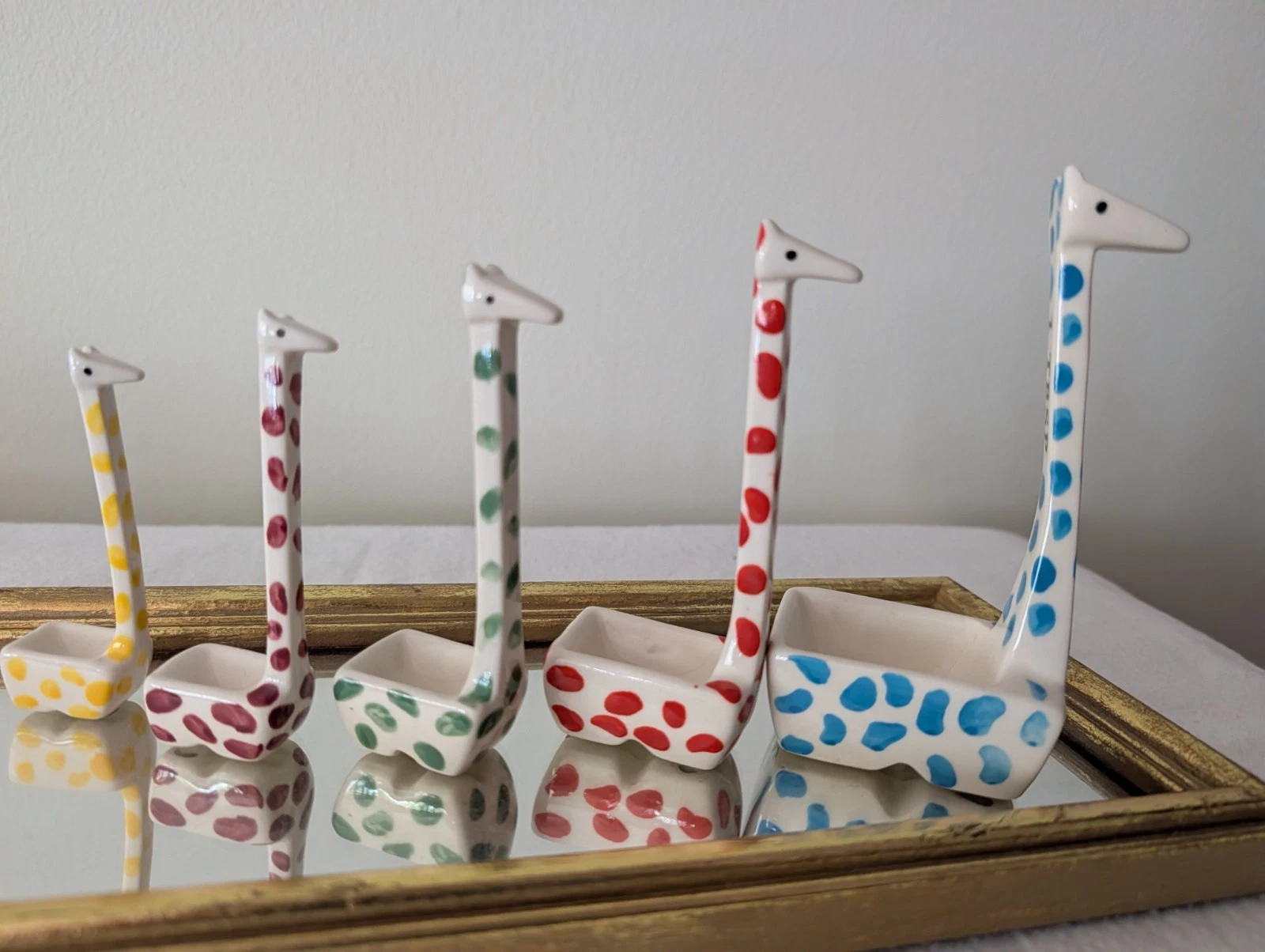 Anthropologie Giraffe Multi Color Ceramic Measuring spoons- set of 5