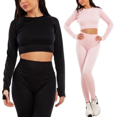Damen Sportanzug 2 Teile Leggings Push-Up Hohe Taille TOOCOOL S90077