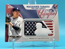 2017 Topps MLB Independence Day Silhouetted Batter Logo Masahiro Tanaka Patch