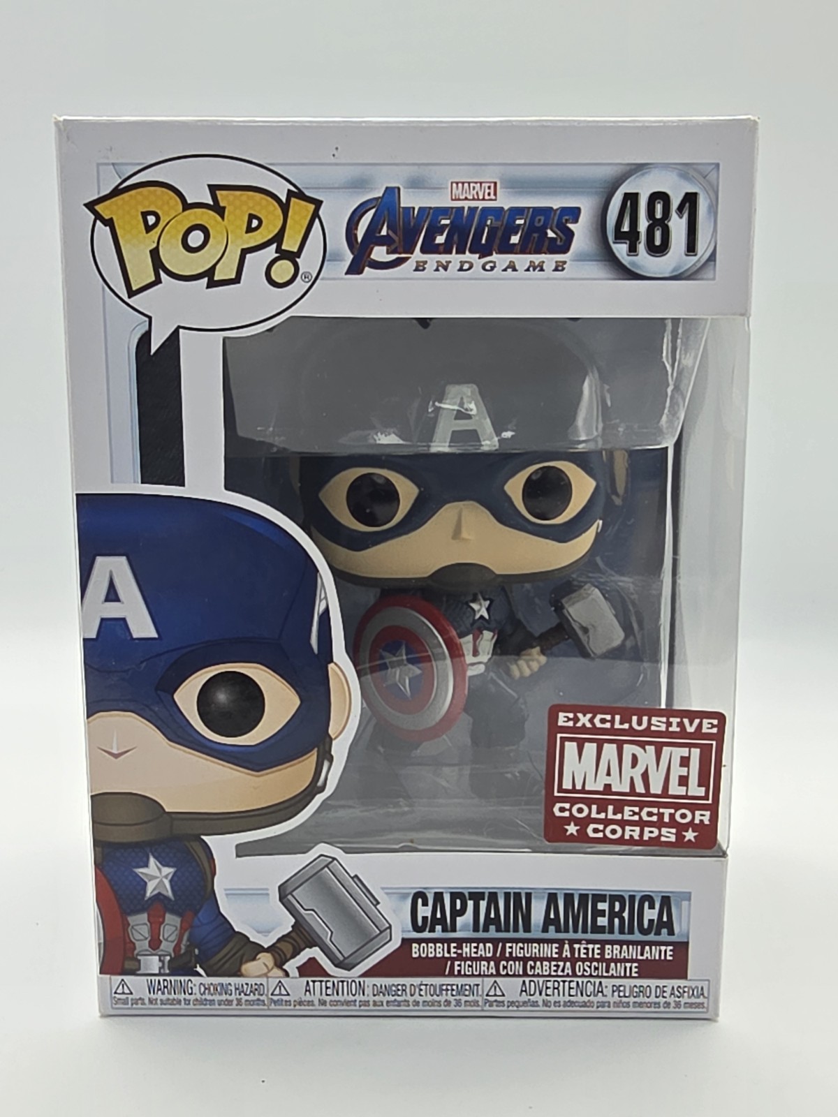 Funko Pop Avengers Endgame Capitán América 481 Marvel Collectors Corps Exclusivo