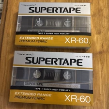 🔥 2 Vintage Realistic Supertape XR-90 Blank Cassette Tapes – New Sealed