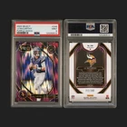 2024 NFL Select J.J. JJ MCCARTHY Purple Shock RC PSA 9 Mint - #d/360 Color Match