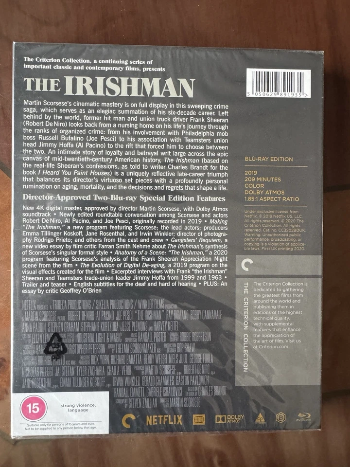 The Irishman(2019)Special Limited Edition Director’s Approved Two Disc Blu Ray - Image 2 of 4